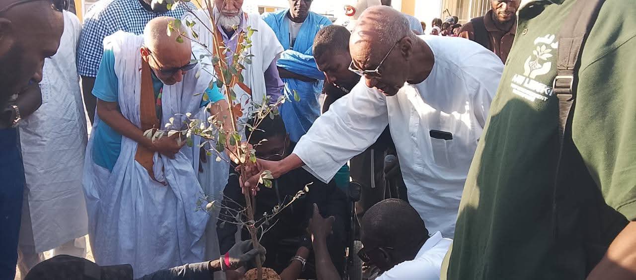 Collège Sebkha 1 — plantation avec les invités et la communauté